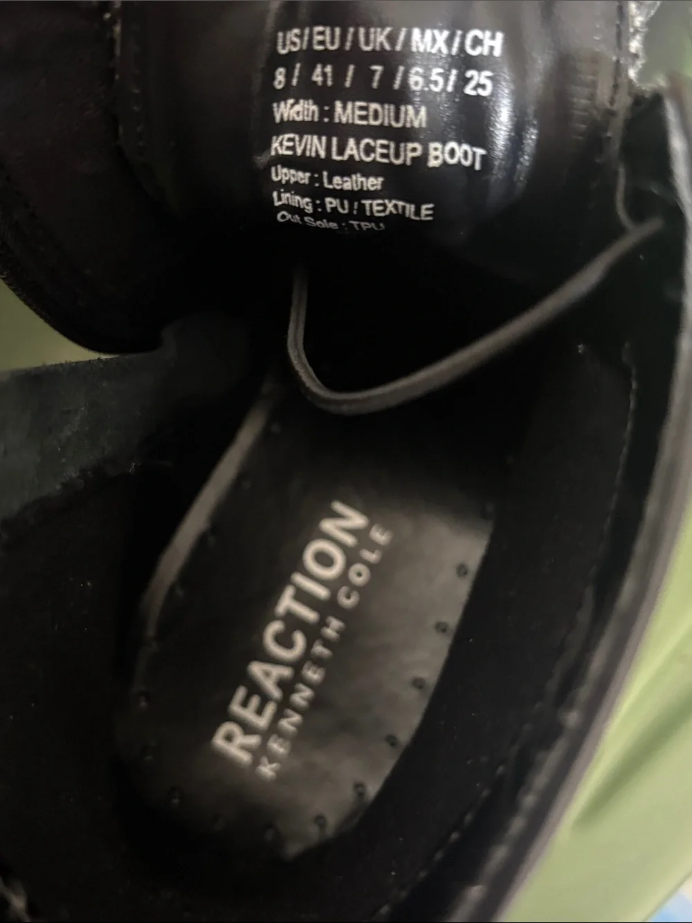Kenneth Cole Black Leather Chukka Lace-Up Boots